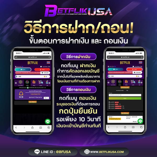 วิธีฝาก-ถอนเงิน betflikUSA